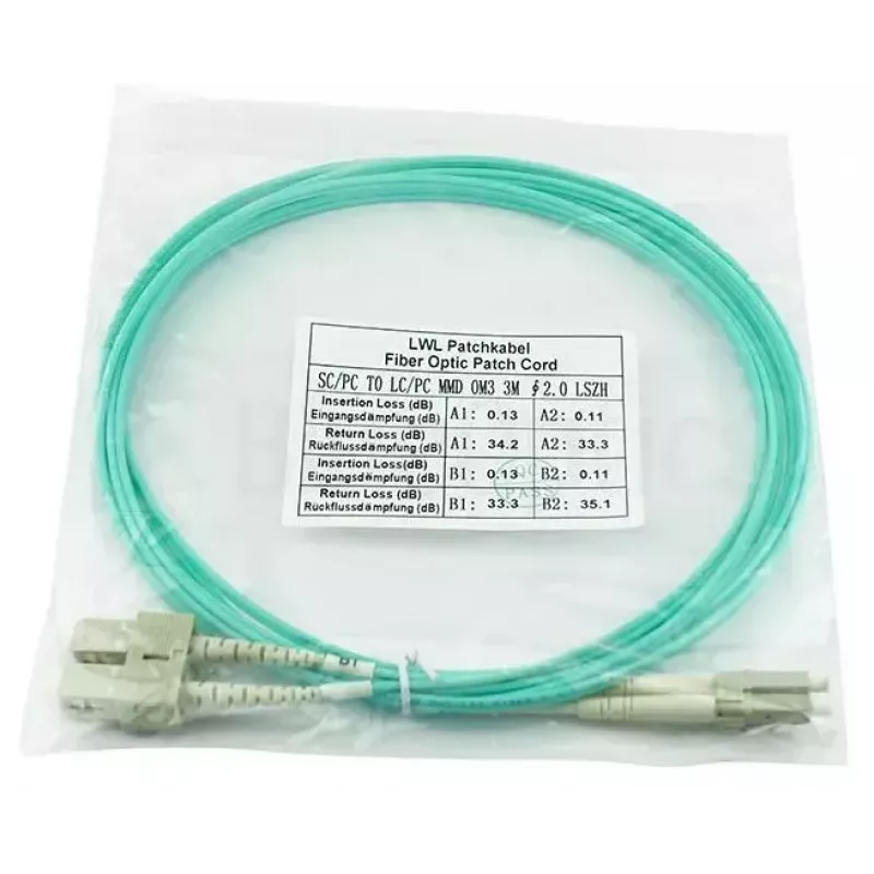 BlueOptics InfiniBand optiskās šķiedras kabelis 50 m 2x LC 2x SC LC/APC