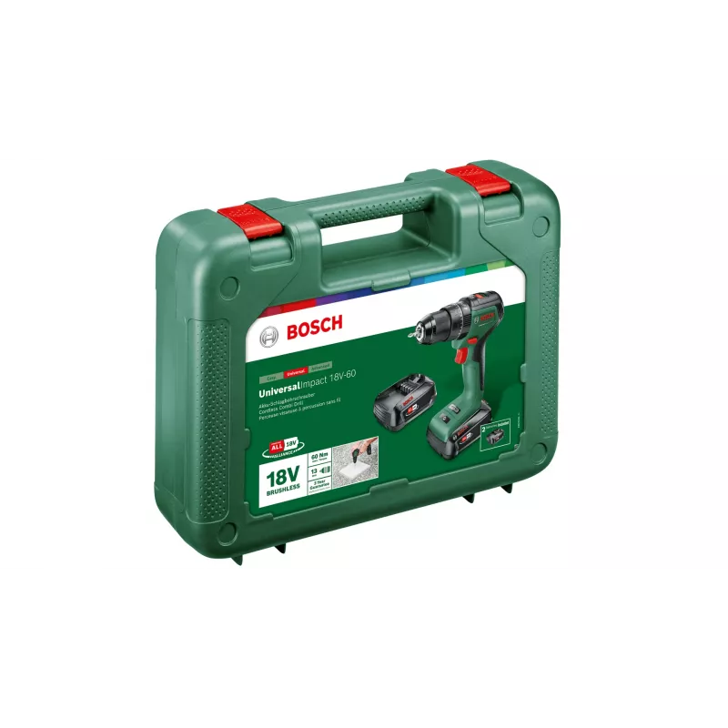 Pistol Grip Drill Bosch Universal Impact 18V-60, 1900 RPM, 1.3 kg
