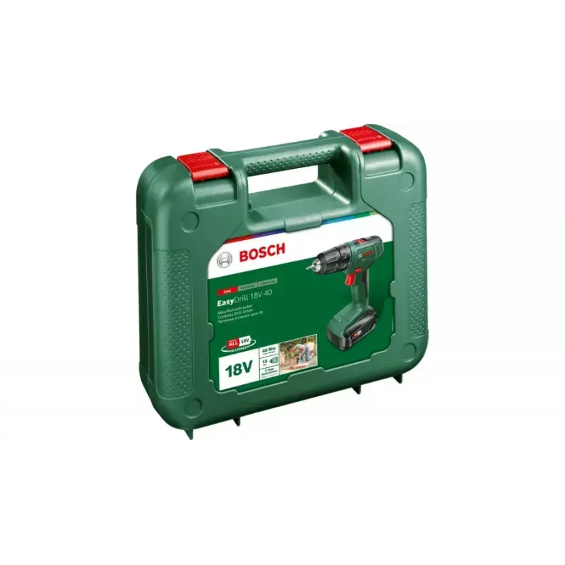 Bosch EasyDrill 18V-40 1630 RPM bezatslēgas 1,3 kg melna, zaļa