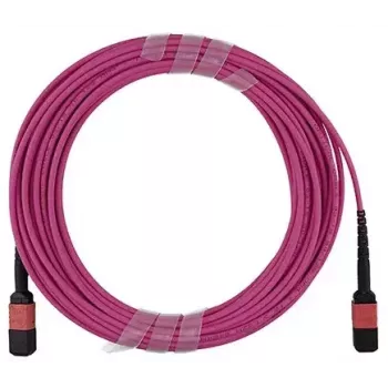 Optiskās šķiedras kabelis BlueOptics 106283-5401-BO MTP 4xLC OM4 1 m Rozā