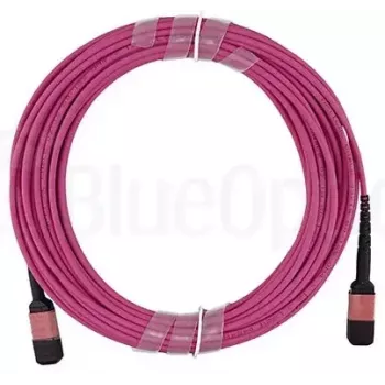 Optisko šķiedru kabelis BlueOptics 106283-7001-BO MTP 4xLC OM4 1 m Rozā