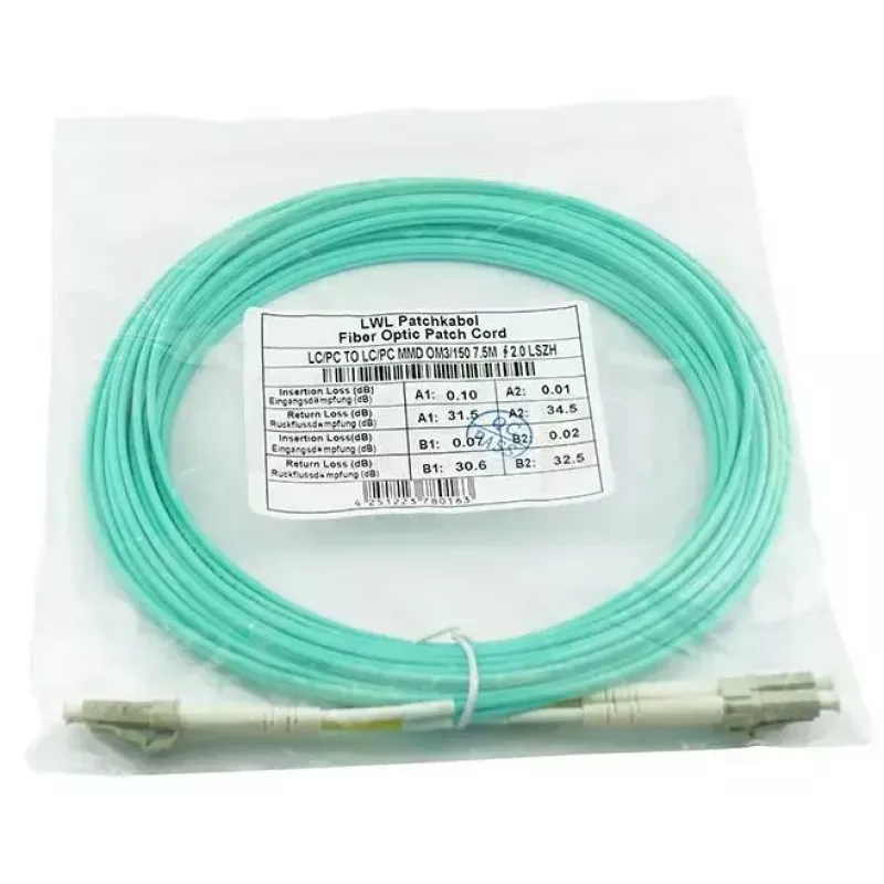 BlueOptics 10G-SR-50M-BO optiskās šķiedras kabelis LC Aqua 50m OM3