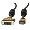 Video kabeļa adapteris ROLINE 11.04.5895 10 m HDMI DVI melns zelts