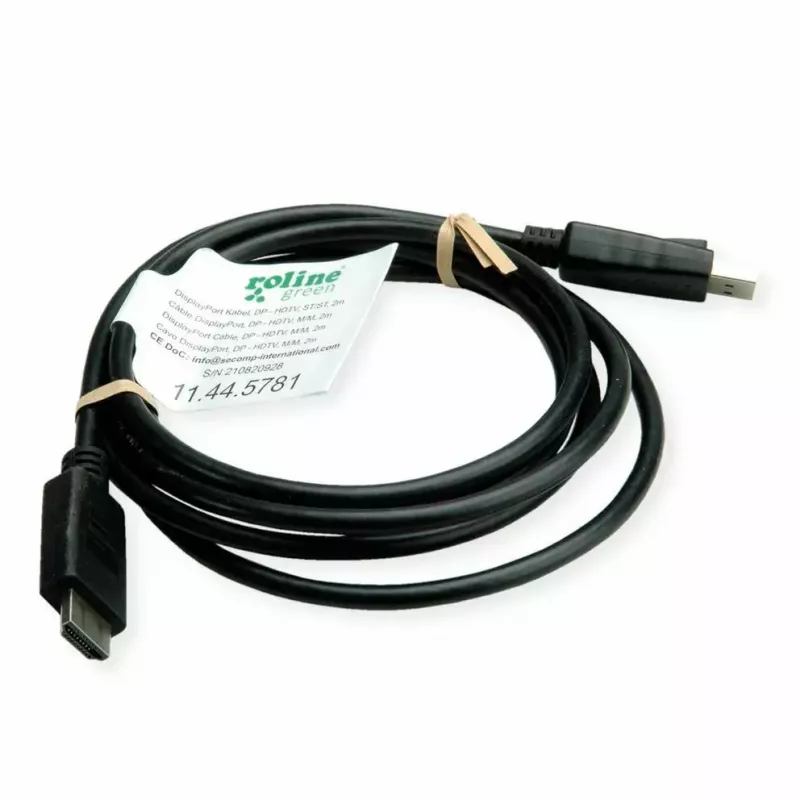 DisplayPort ROLINE 11.44.5782-10 HDTV Melns