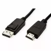 DisplayPort ROLINE 11.44.5782-10 HDTV Melns