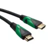 ROLINE HDMI kabelis 1 m, A tipa vīrišķais uz vīrišķais, zeltīts, melns