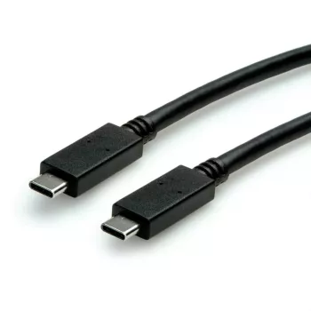 USB kabelis ROLINE zaļa 11.44.9056 USB 3.2 Gen 2 1m USB C Melns