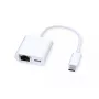 Kabeļu savienotāju adapteris ROLINE 12.02.1100 USB 3.2 Gen 2 Type C RJ-45 balts