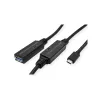 ROLINE USB kabelis 12.04.1066 USB 3.2 Gen 1 10m USB C USB A Melns