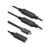 ROLINE USB kabelis 12.04.1068 USB 3.2 Gen 1 20 m USB C USB A Melns