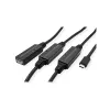 ROLINE USB kabelis 12.04.1068 USB 3.2 Gen 1 20 m USB C USB A Melns