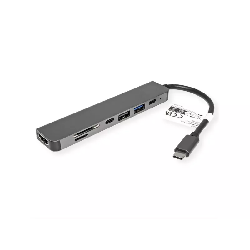 Laptop Dock VALUE 12.99.1136 Wired USB 3.2 Gen 2 Type-C Melns pelēka