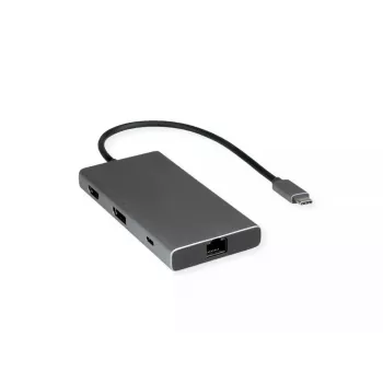 Klēpjdatora dokstacija VALUE 12.99.1139 vadu USB 3.2 Gen 1 Type-C melna pelēka
