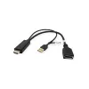 VALUE 12.99.3146 0.3m HDMI Type A uz DisplayPort video kabeļa adapteris, melns