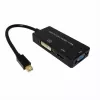 Video kabeļa adapteris VALUE 12.99.3154 Mini DisplayPort HDMI VGA 0.1m melns