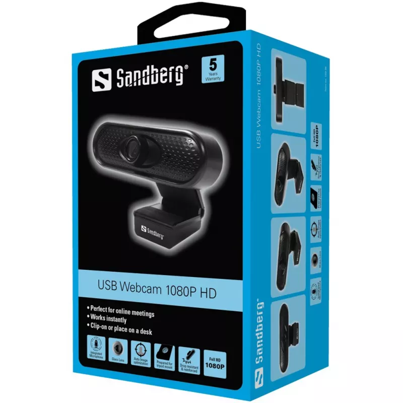 Webcam Sandberg USB Webcam 1080P HD
