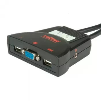 KVM slēdzis ROLINE Star 1 lietotājs 2 datori Audio USB