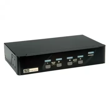 KVM slēdzis ROLINE 1 lietotājam 4 datori DisplayPort ar USB centrmezglu