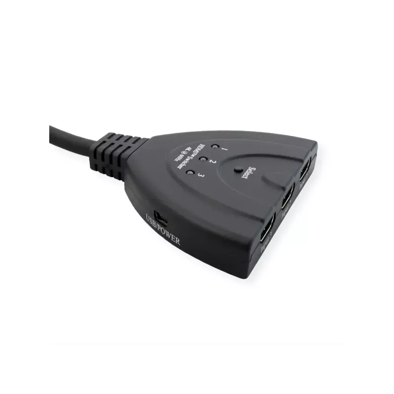 VALUE HDMI video slēdzis 14.99.3567, HDMI, 4K (3840x2160) 60 Hz, 3 ieejas, melns