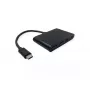 USB-C saskarnes centrmezgls VALUE 14.99.5041 — USB 3.2 Gen 1 Type-C/Type-A, 1000 Mbit/s, alumīnija, melns, 76×46×12,2 mm