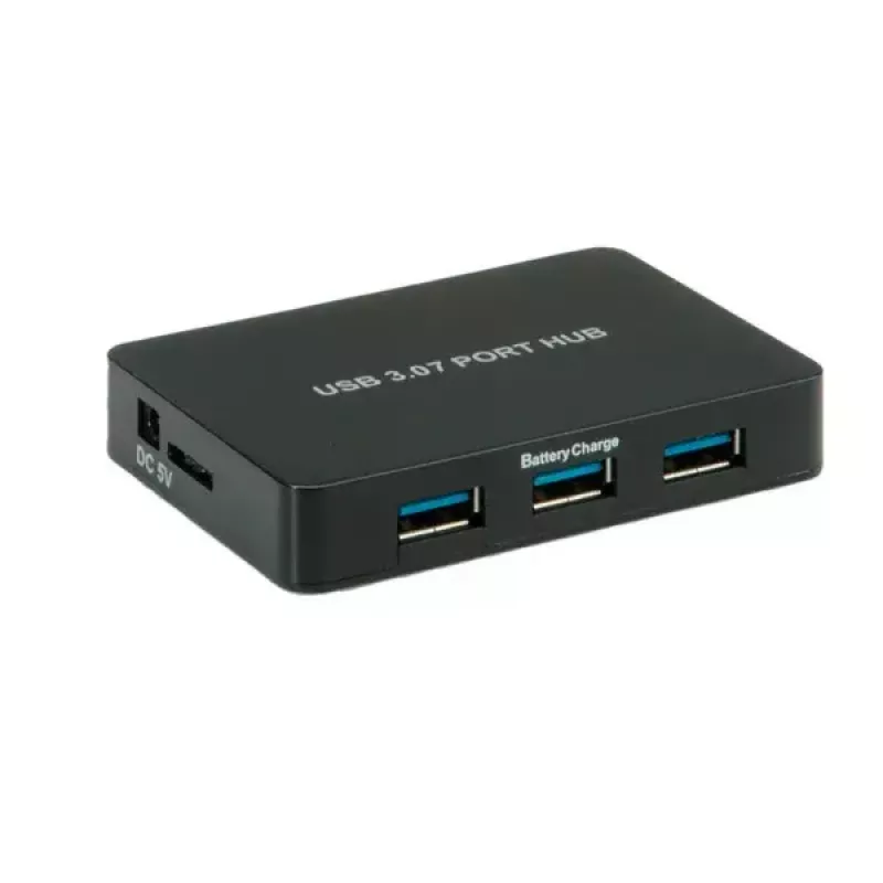 USB centrmezgls VALUE USB 3.0 galda centrmezgls ar 7 portiem un barošanas bloku