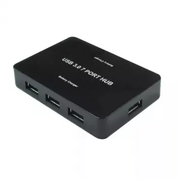 USB centrmezgls VALUE USB 3.0 galda centrmezgls ar 7 portiem un barošanas bloku