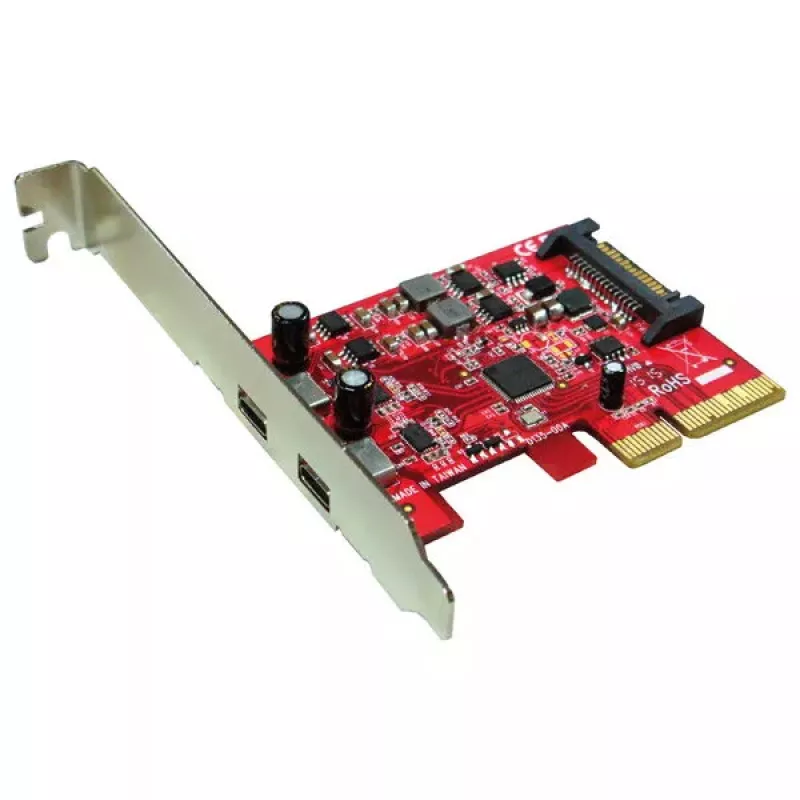 PCI-Express x4 adapteris ROLINE 2x porti Type C USB3.1