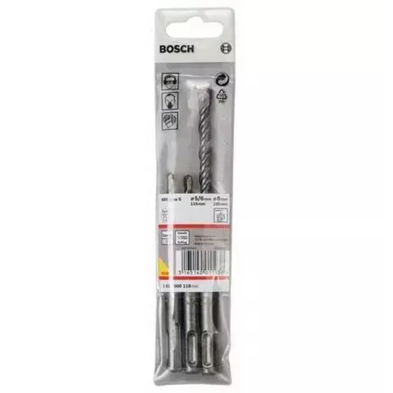 Urbju komplekts Bosch 1 617 000 118 3 gab. SDS Plus 5,0 mm 6,0 mm 8,0 mm