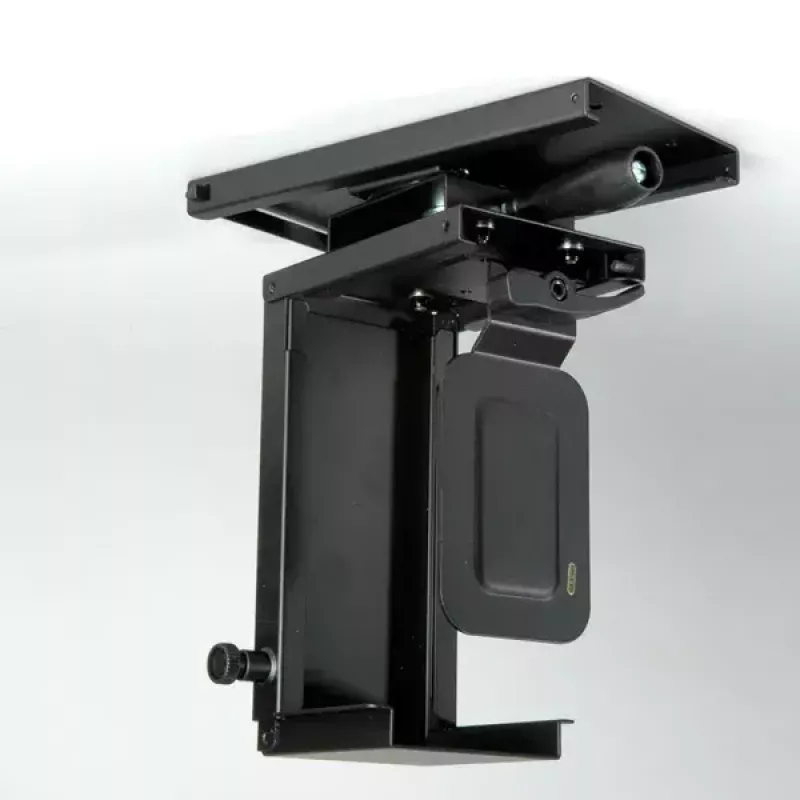 Galda CPU turētājs ROLINE Mini PC Holder izvelkams ar rotācijas funkciju melns