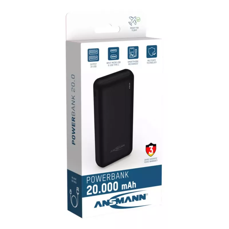 Pārnēsājams akumulators Ansmann PB212 20000 mAh