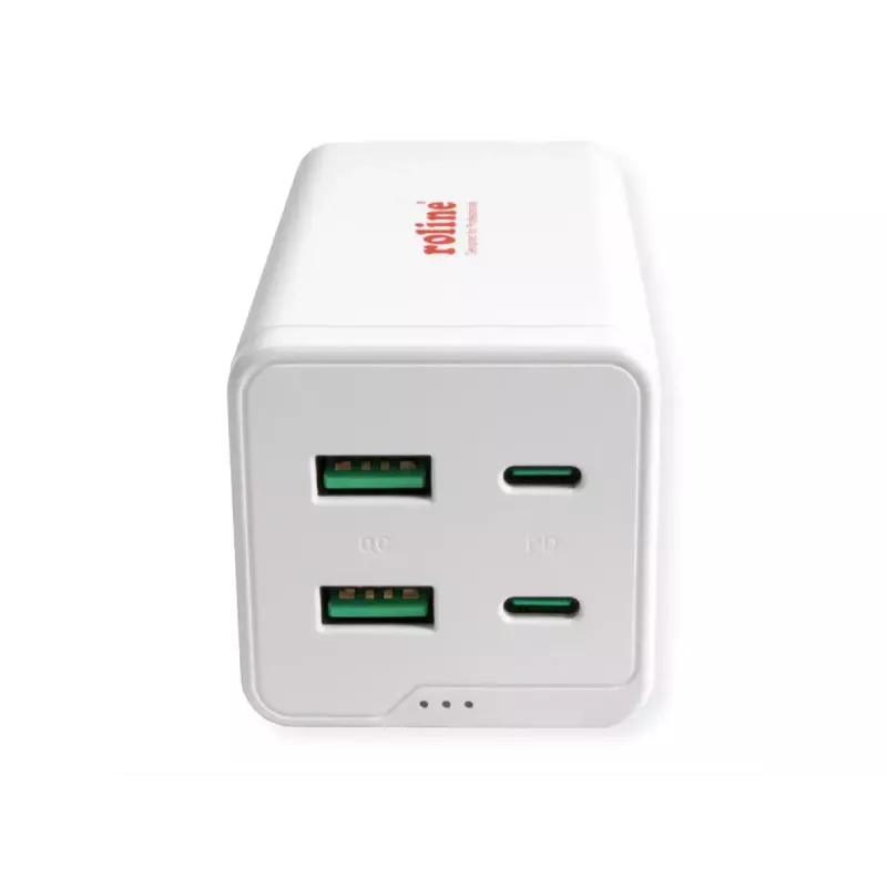 Mobilo ierīču lādētājs ROLINE 19.11.1056 Universāls maiņstrāvas ātrā uzlāde 2 USB Type-C