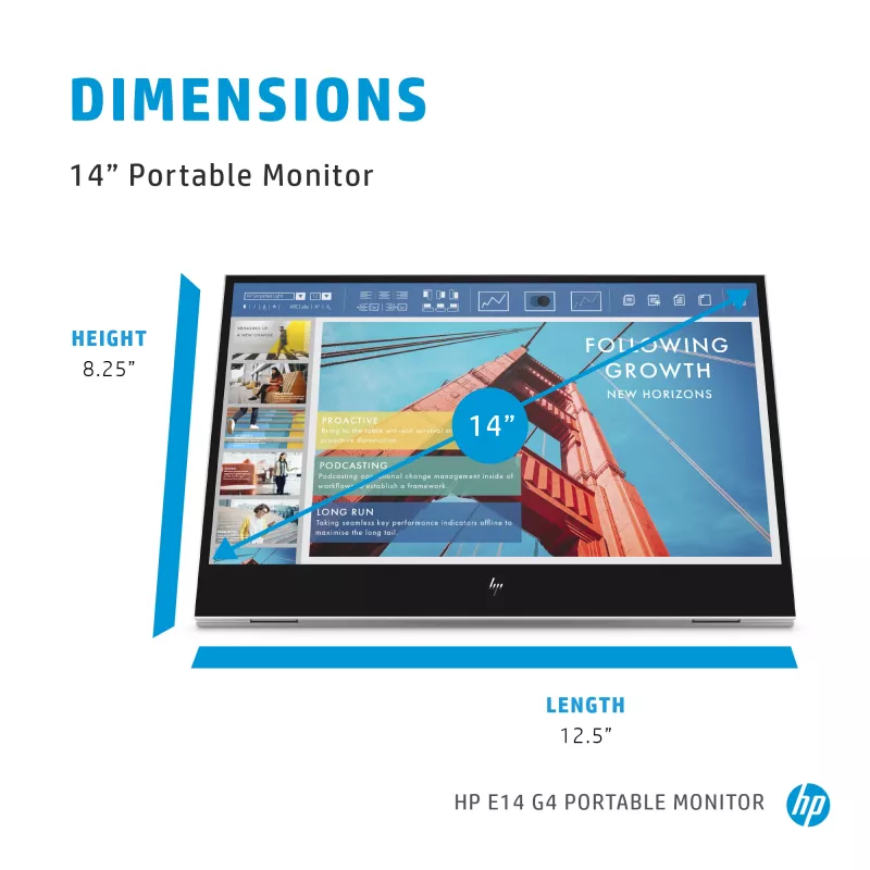 Monitors HP E-Series E14 G4 14 collu Full HD LCD 1920x1080