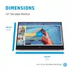 HP E-Series E14 G4 datora monitors 35,6 cm (14 colli) 1920 x 1080 pikseļi Full HD LED Balts