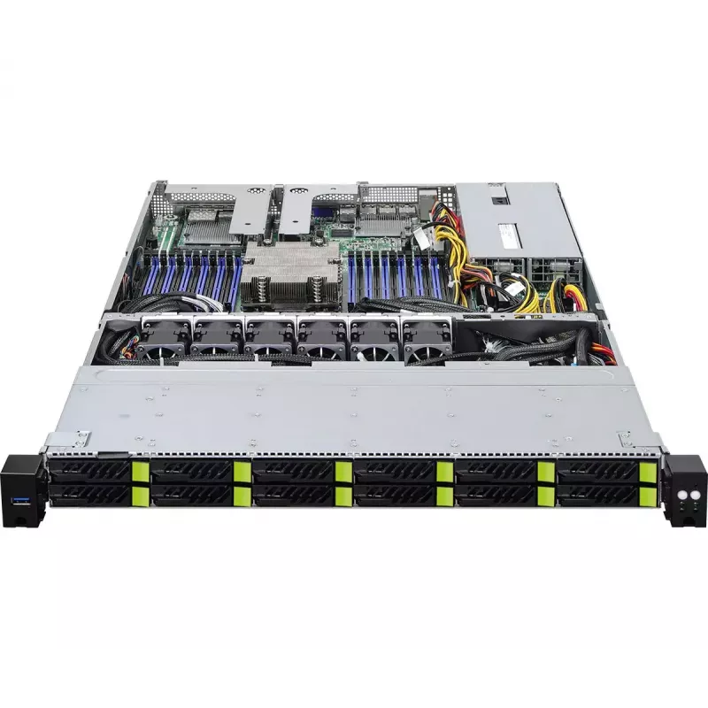 Datora korpuss ASRock 1U12E-GENOA/2L2T Rack (1U) Pelēks