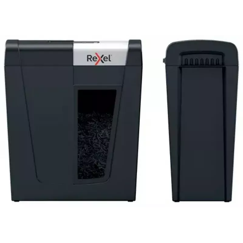 Rexel Secure MC4 papīra smalcinātājs, mikro griešana, 60 dB, melns, sudrabains