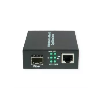 Tīkla multivides pārveidotājs VALUE 21.99.1199 1000 Mbit/s Daudzmodu Melns