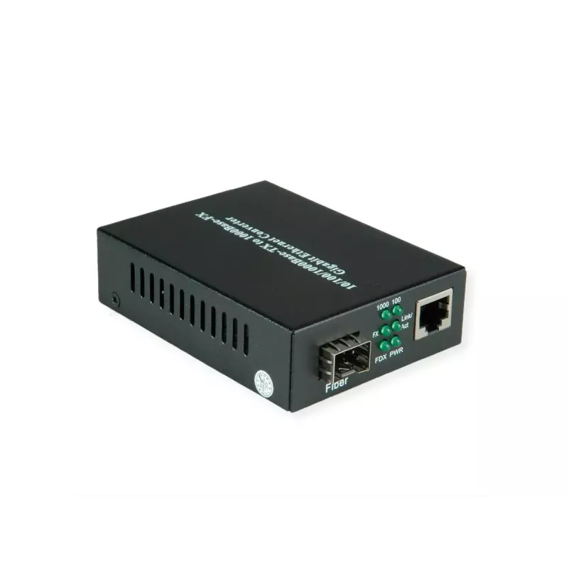 Tīkla multivides pārveidotājs VALUE 21.99.1199 1000 Mbit/s Daudzmodu Melns