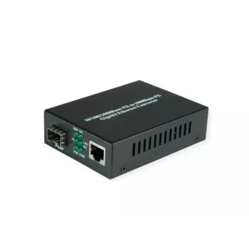 Tīkla multivides pārveidotājs VALUE 21.99.1199 1000 Mbit/s Daudzmodu Melns