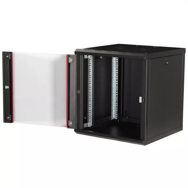 Sienas montāžas statīvs ROLINE Pro 12U 19 collu, 600x600 mm, melns, IP20, atslēgas slēdzene