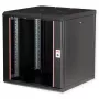Sienas montāžas statīvs ROLINE Pro 12U 19 collu, 600x600 mm, melns, IP20, atslēgas slēdzene