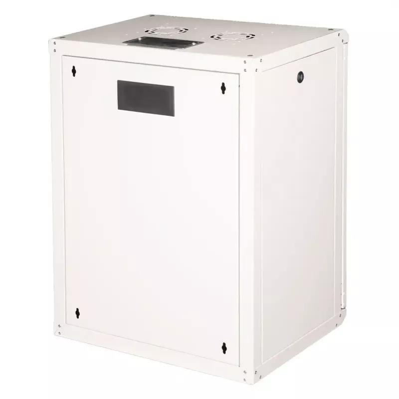 Pie sienas stiprināms 19 collu statīva korpuss ROLINE Pro 16U 600x450 mm, pelēks, atslēgas slēdzene, IP20