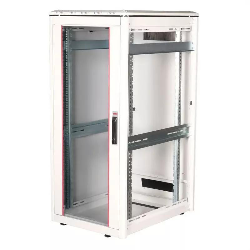 ROLINE 19 collu tīkla skapis Pro 26U, 600x800 mm PxG, stikla durvis, pelēks, IP20, 600 kg nestspēja