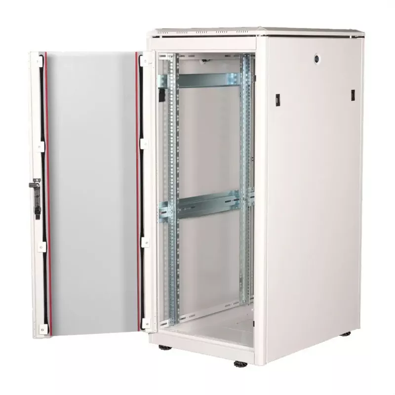 ROLINE 19 collu tīkla skapis Pro 26U, 600x800 mm PxG, stikla durvis, pelēks, IP20, 600 kg nestspēja