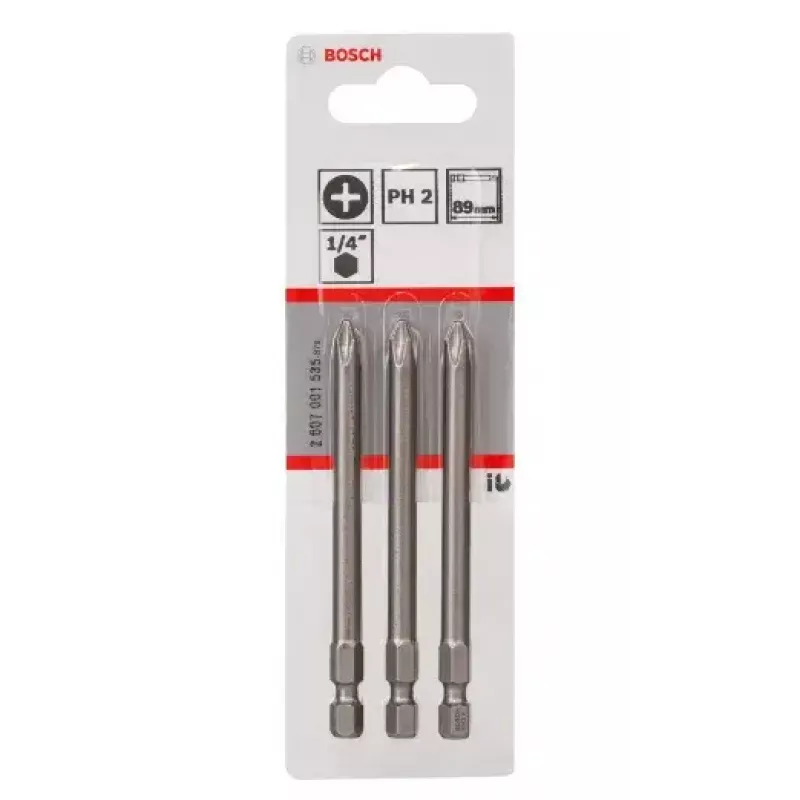 Skrūvgrieža uzgalis Bosch 2607001535 īpaši ciets PH2 3 gab. 89 mm
