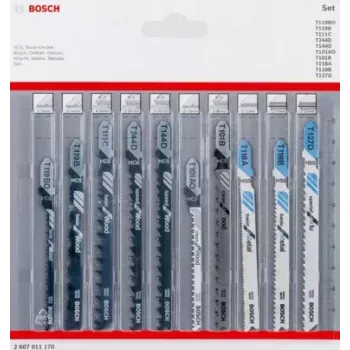 Bosch 2 607 011 170 finierzāģa/sliedes zāģa/atgriezeniskā zāģa asmens Finierzāģa asmens 10 gab.