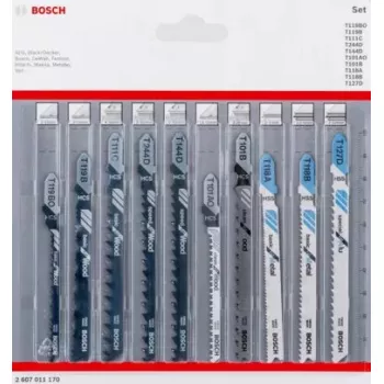 Bosch 2 607 011 170 finierzāģa/sliedes zāģa/atgriezeniskā zāģa asmens Finierzāģa asmens 10 gab.
