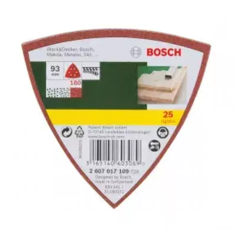 Bosch 2607017109 25 gab. slīpēšanas loksne