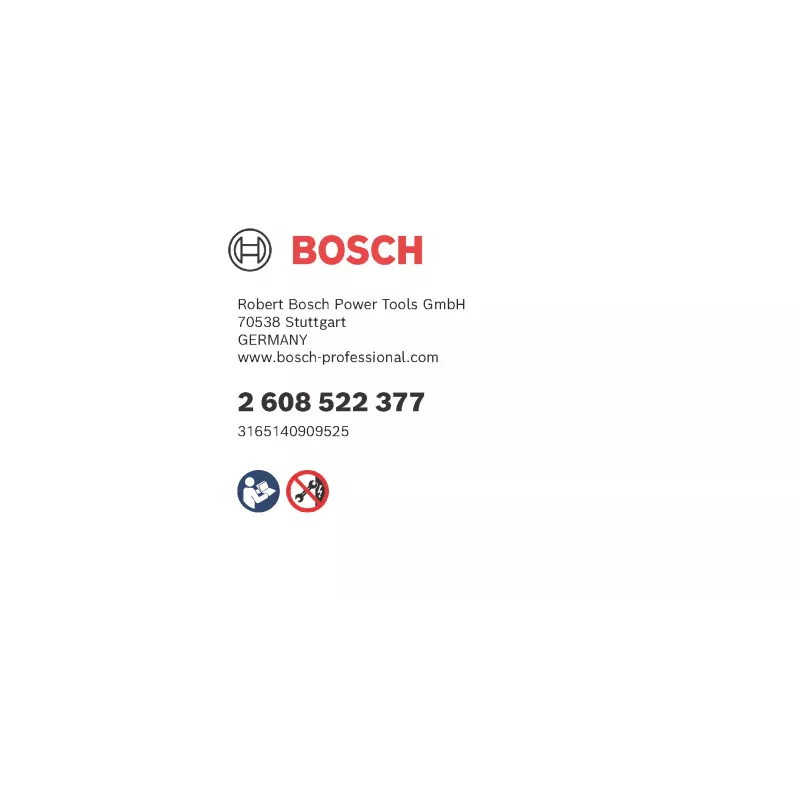 Urbja uzgalis Bosch 8 mm diametrs HSS, modelis 2608522377, metāla un koka urbšanai