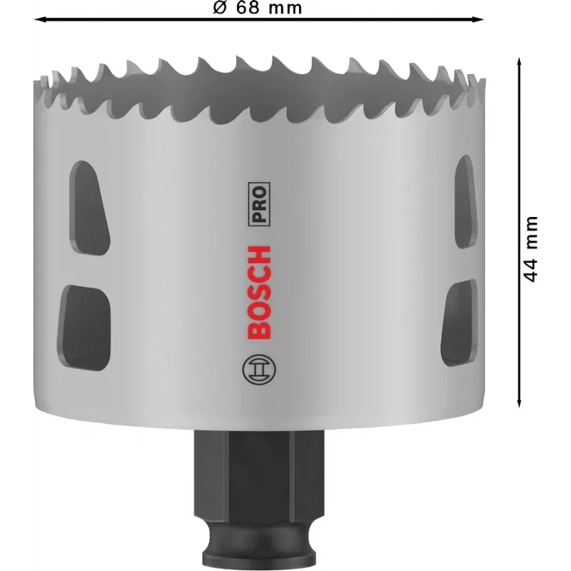 Caurumu zāģis Bosch PRO 68 mm Progressor PC Plus – modelis 2608594398 metālam un kokam