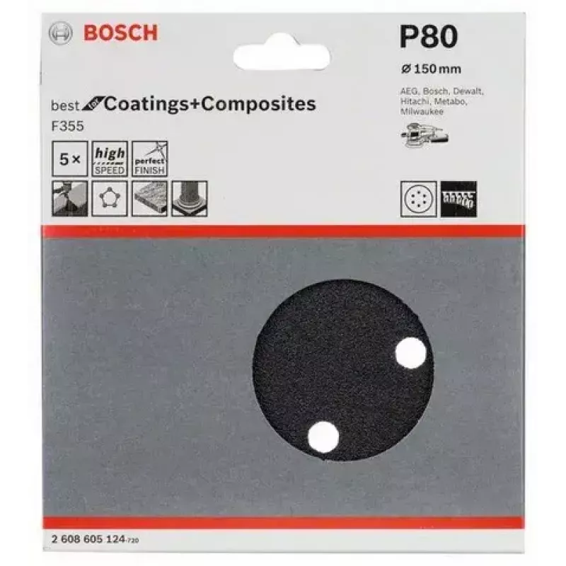 Slīploksne Bosch F355 5 gab.